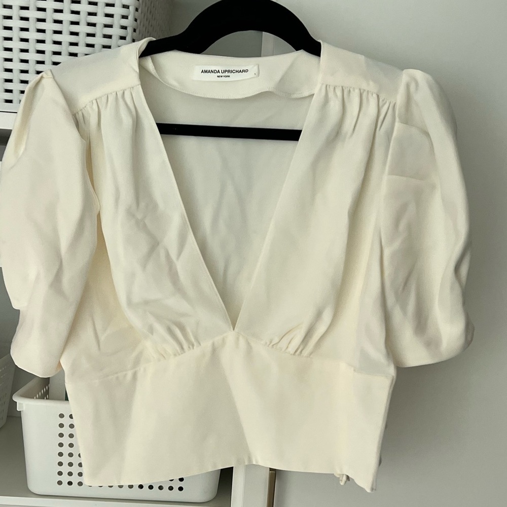Crème Amanda Uprichard blouse size small